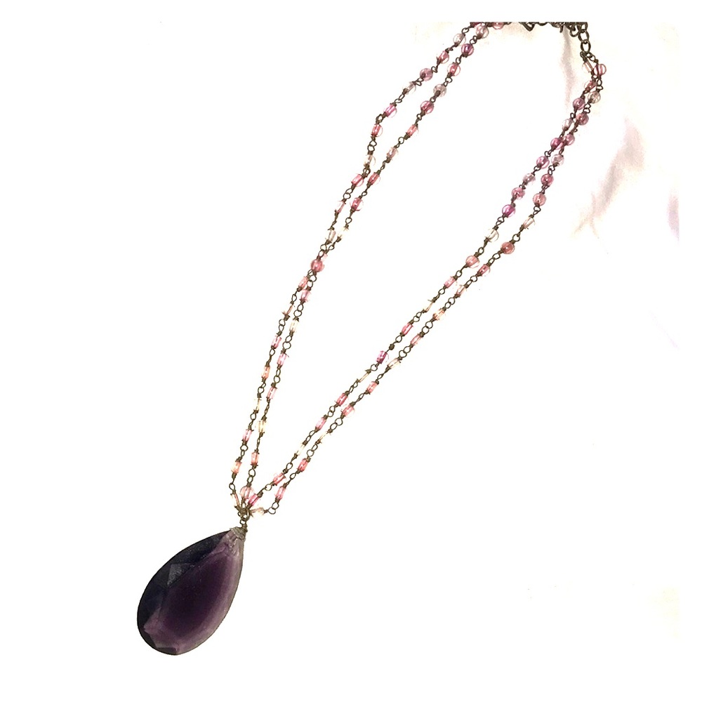 Multi strand beaded necklace